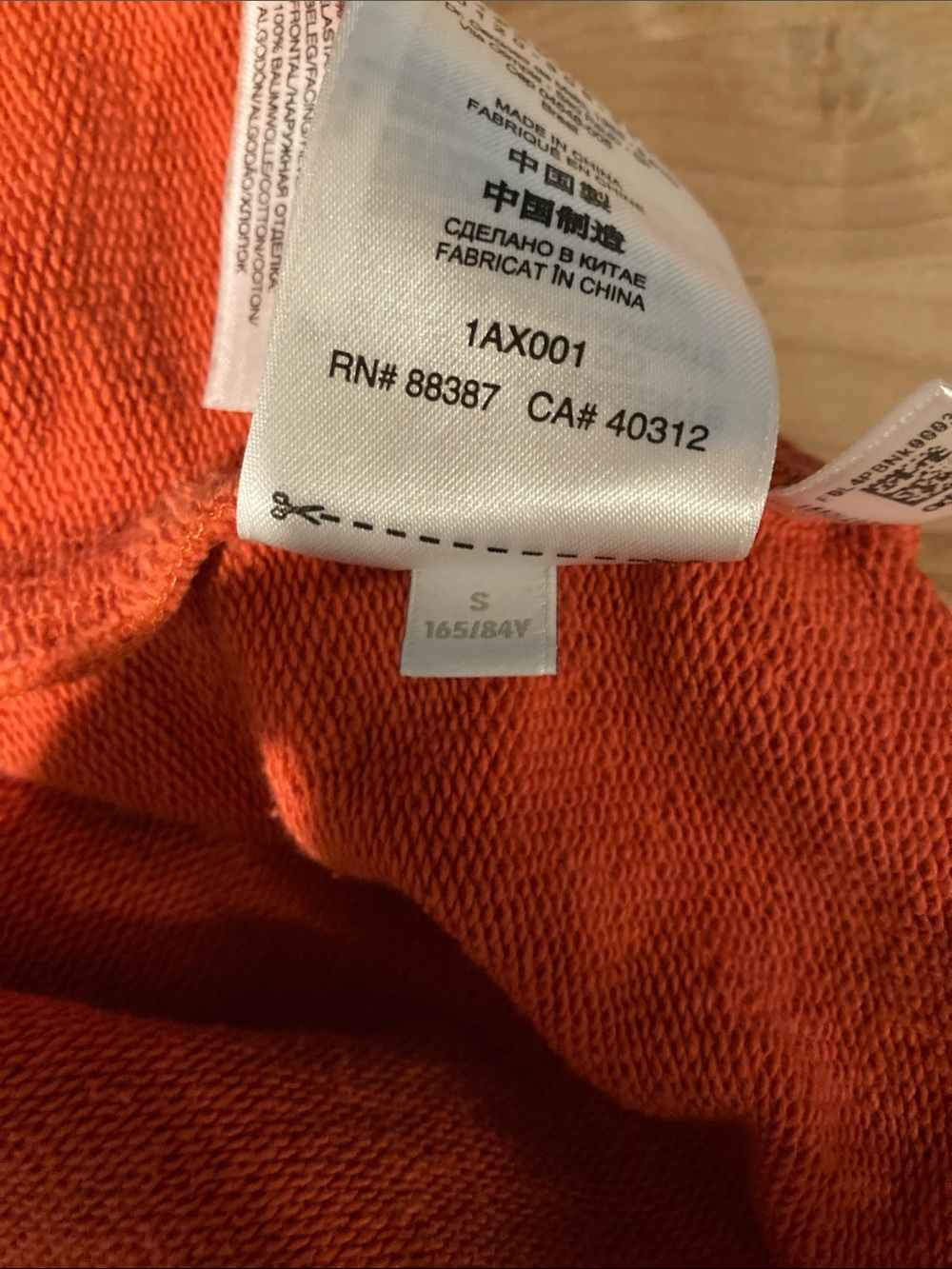 Y-3 Men's Bright Orange Crewneck Sweatshirt - Picture 8 of 8